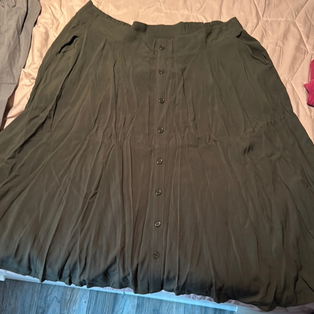 Torrid Olive Midi Length Skirt